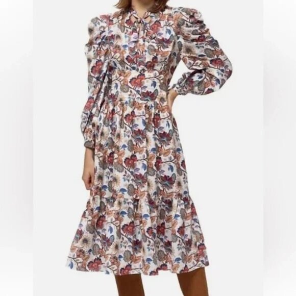 NWT STELLAH OBI TIE FRONT MIDI DRESS SIZE M - Picture 2 of 9